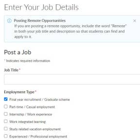 Enter your job ad's details.