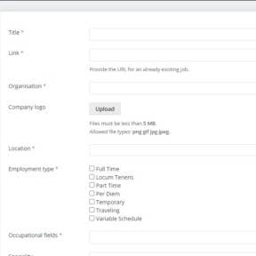 Enter your job details.