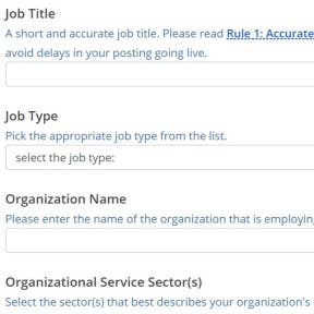 Enter your job details.