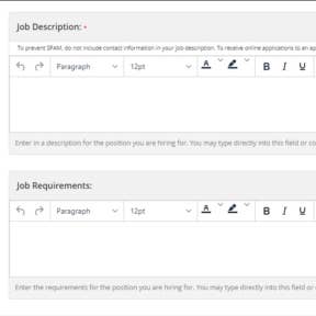 Enter your job details.
