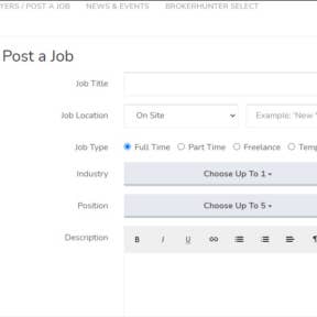 Enter your job details.