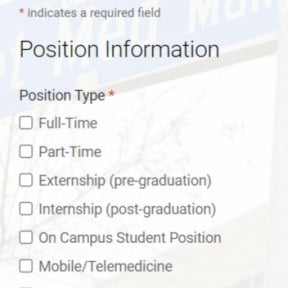 Enter your job information.
