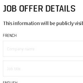 Enter your job offer details.