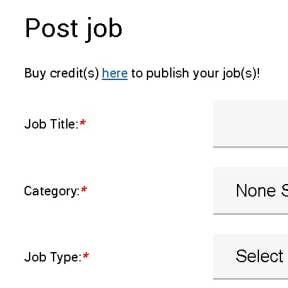 Enter your job post details.