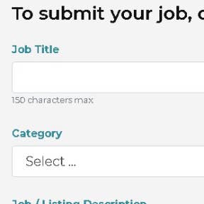 Enter your job post details.