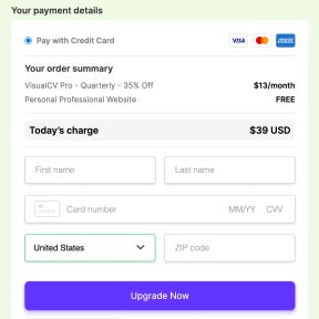 Enter your payment details.