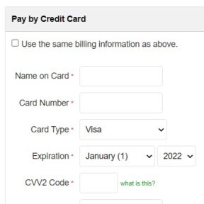 Enter your payment details.
