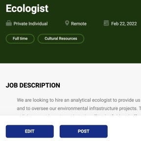 Review your job post.