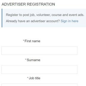 Register your advertiser account.
