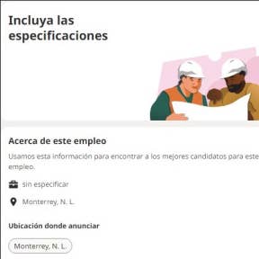 Especifica la naturaleza del empleo.