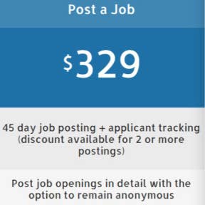 Select a job posting plan.