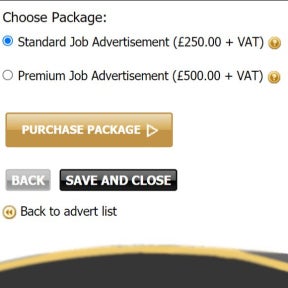 Purchase your job package.