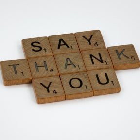 Express your gratitude.