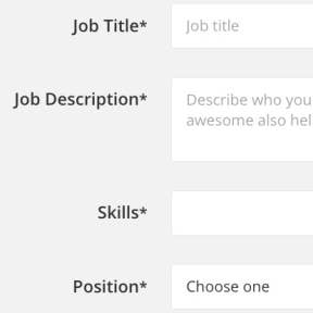 Create your job post.