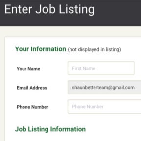 Create your job post.