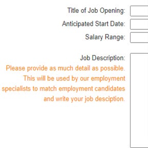 Fill out the job posting form.