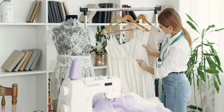 A fashion director selecting outfits themed around the new promotion.