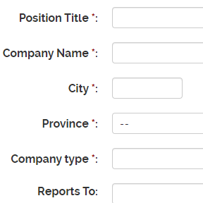 Fill out the online job posting form.