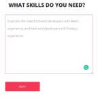 Fill in the desired skills.