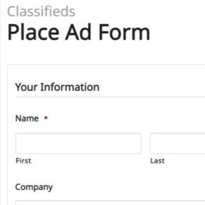 Fill in the online form with your job details.