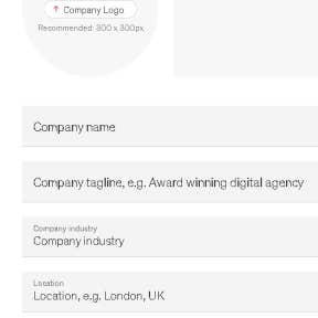 Fill in your company profile form.