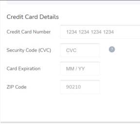 Fill in your credit card details.