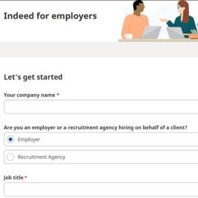 Fill in your job details.