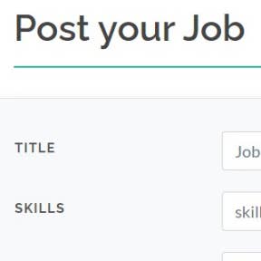 Fill in your job details.