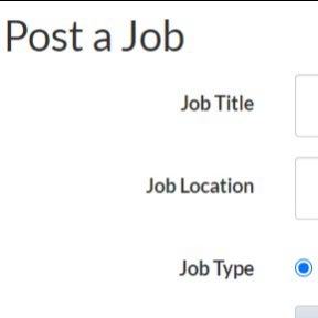 Fill in your job details.