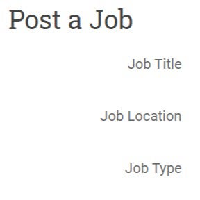 Create your job post.