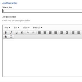 Fill in your job information.
