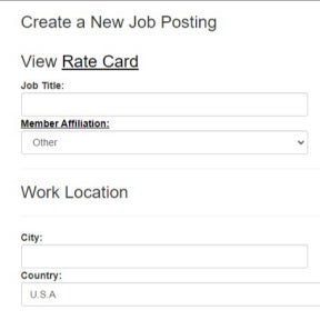Fill in your job posting details.