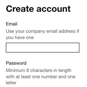 Create your employer account.