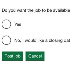 Review your ad and post your job.