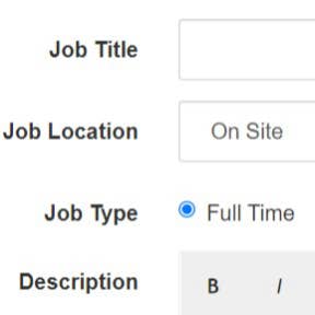 Fill out the job posting form.
