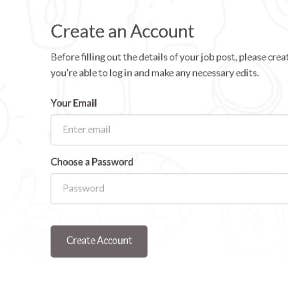 Create your account.