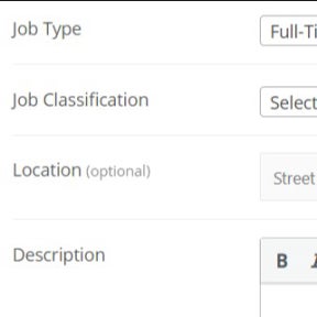Create your job post.