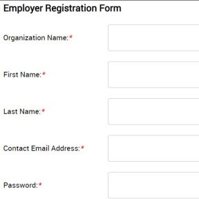 Create your employer account.