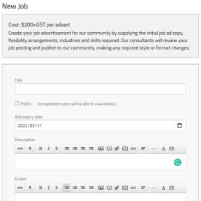 Create your job post.