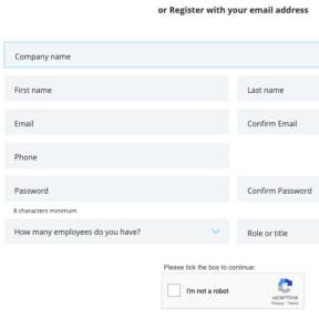 Register your employer account.