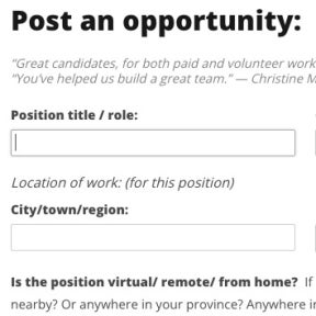Create your job post.