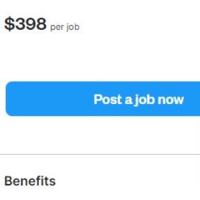 Choose a job posting package.
