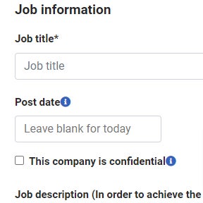 Create your job post.