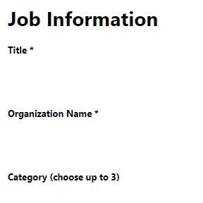 Enter the job posting details.