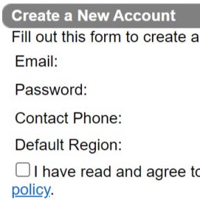 Create an account.