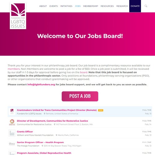 How to Post a Job on FFLGBTQI Jobs Board: