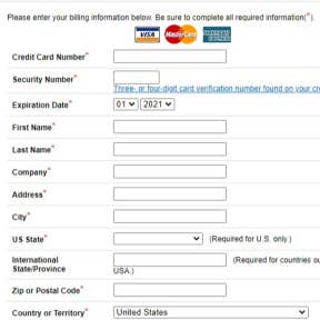 Enter your billing information.