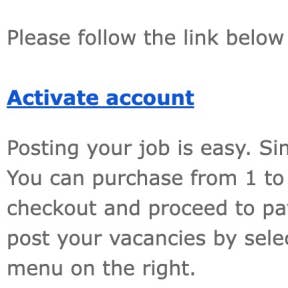 Activate your account.
