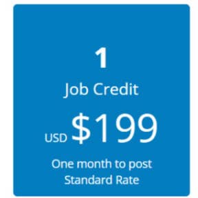 Select a job posting plan.