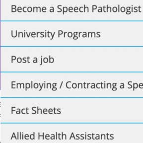 Go to the Speech Pathology Australia home page.